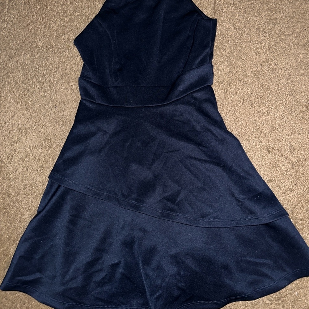 Elegant Navy Blue Women's Dress